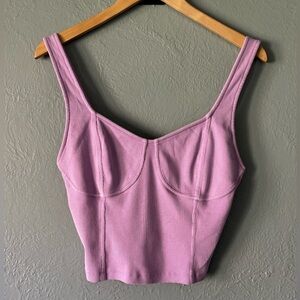 Aerie Lilac Ribbed Tank Bodice Style Top – Size L